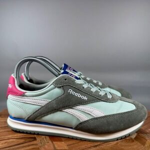 Reebok Classic‎ Harman Runner Women Sz 7 Light Aqua Pink Gray Retro Sneakers